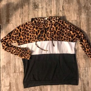 BIBI hooded sweatshirt animal print